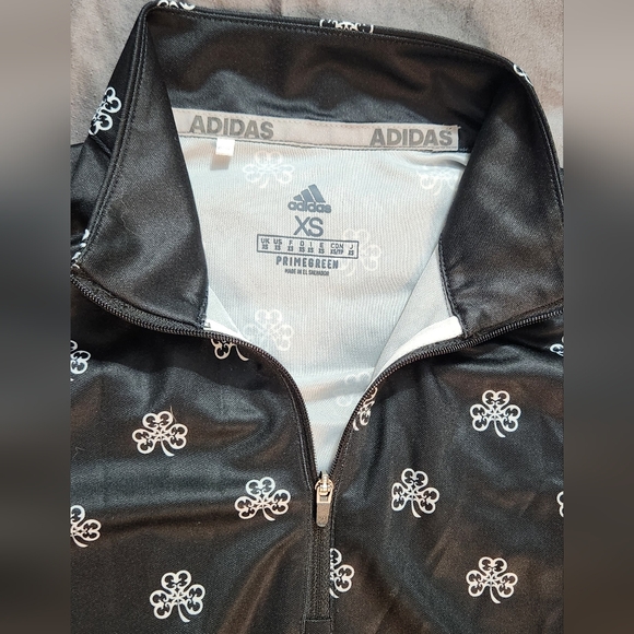 Adidas Black Floral Zip-Up Jacket - Picture 2 of 4